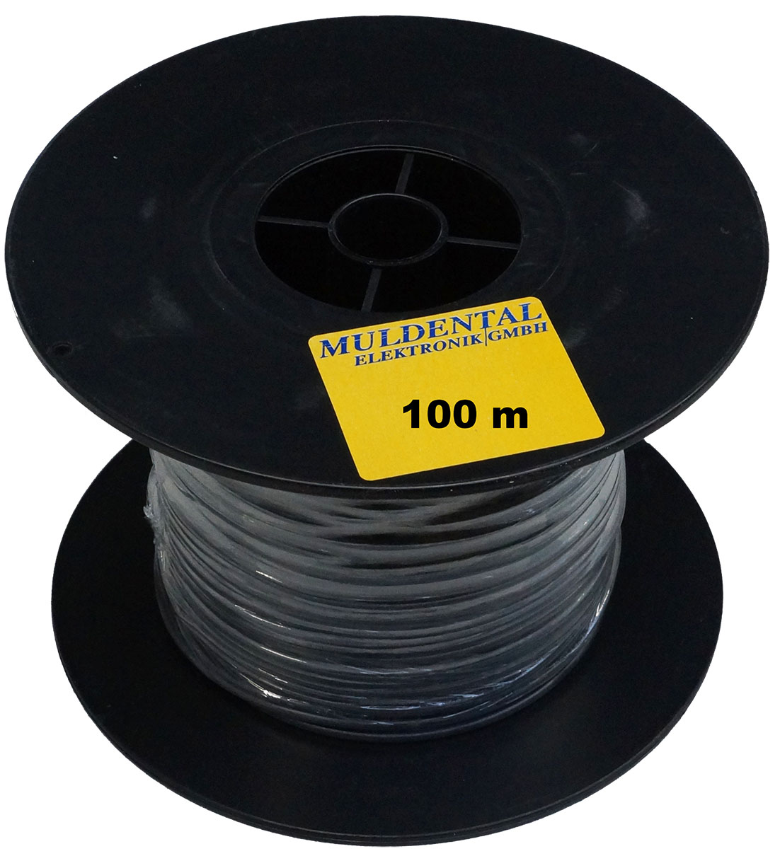 Silikon-Litze extrem geschmeidig, schwarz |6,0 mm², 1561 x 0,07 mm, 100 m 
Trommel, max: 48 V, 54,5 A (5 min: 95,3 A)
- Made in Germany -