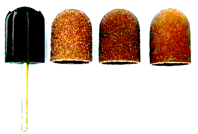 Schleifkappenträger 13 mm, mit 6 Kappen | 
und 3-mm-Schaft
- Made in Germany -