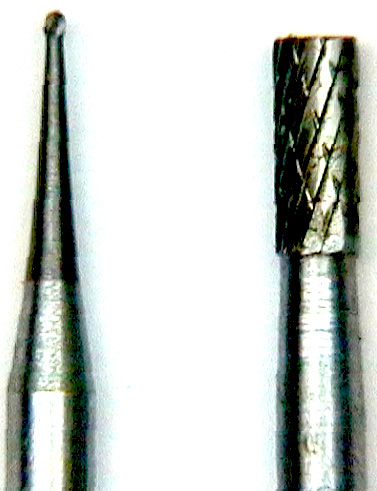 0,5- und 1,8-mm-Hartmetallfräser | 
mit 2,35-mm-Schaft
- Made in Germany -