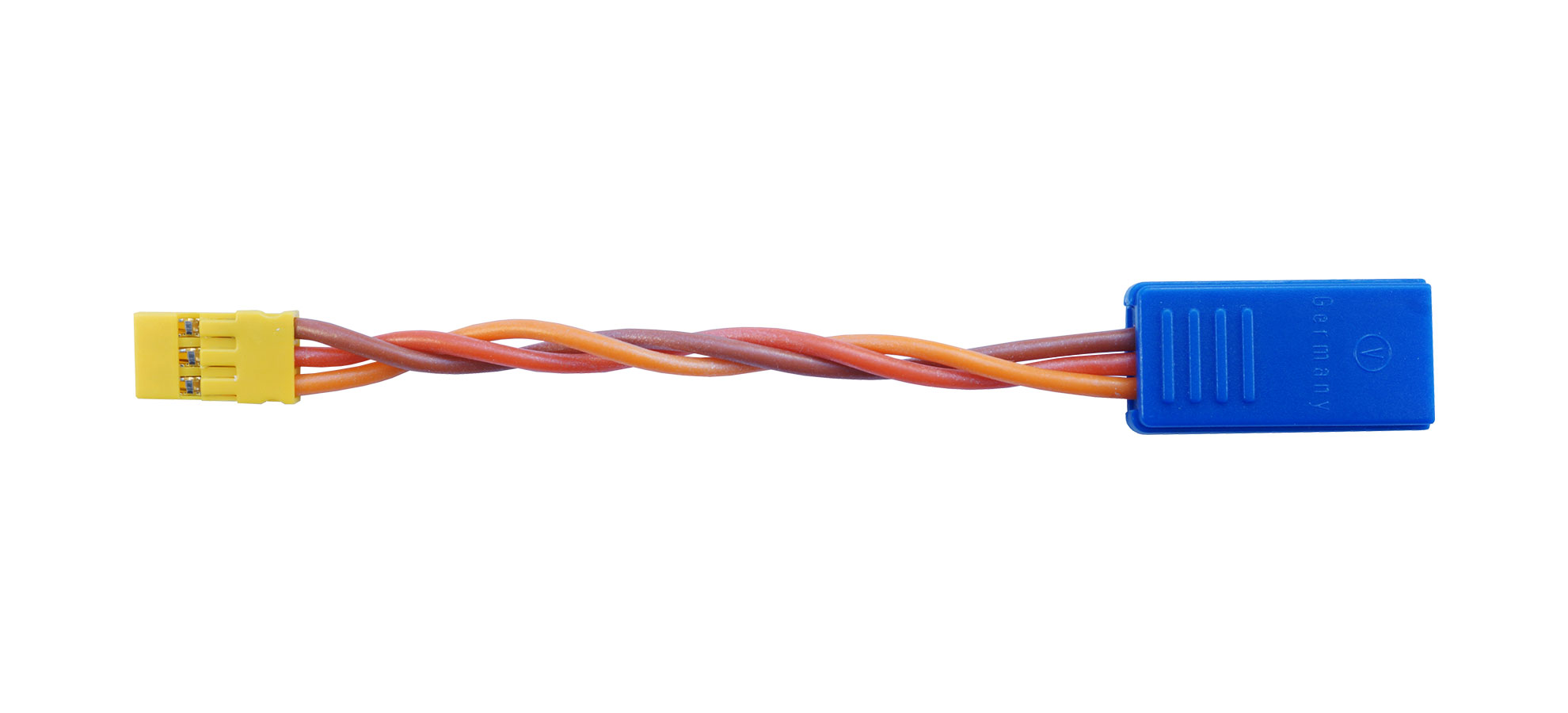 MPC254 Servo-Y-Block JR, 100 mm |
0,5 mm², PVC, 100 mm, verdrillt, verpackt
Muldental Power Cable mit MPC254
- Made in Germany -