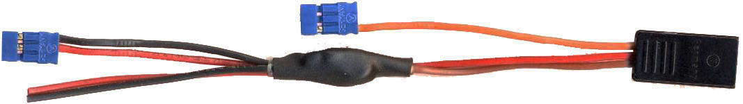 Direktstromversorgungskabel JR, 15 cm |
0,38 mm², versilberte PTFE-Litze,
für 2 Servos, 1 Kanal, verpackt
- Made in Germany -