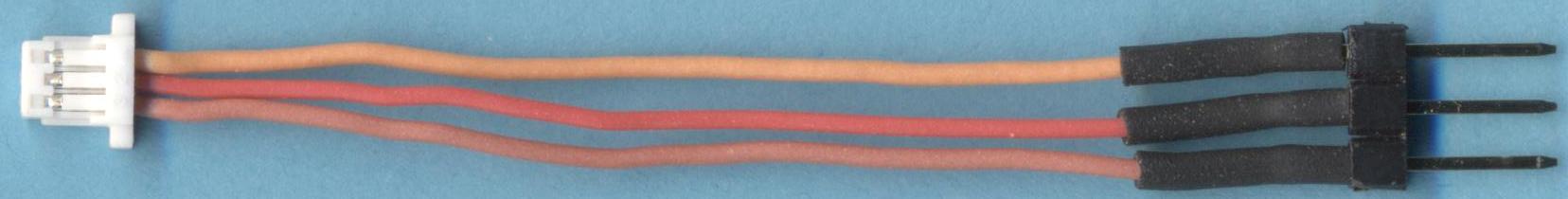 Adapterkabel SH-Buchse - JR/F (m. Pin) |
offene Stiftleiste für Leichtgewicht, nur 0,39 g,  
5 cm, 0,08 mm², Silikonlitze, verpackt
- Made in Germany -