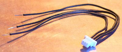 Adapterkabel für GR-12SH+Hott | 
und Spektrum Micro-Linear-Servo 1,9 g
auf JR-Stecker, 
80 mm, 0,08 mm² SIL  lose