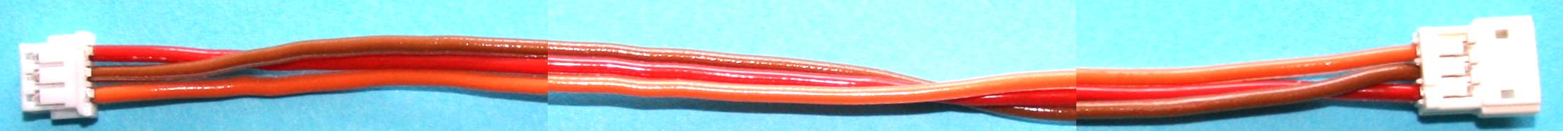 Servoverlängerungkabel ZH 3-pol. Stecker |
für MPX + Spektrum "Picoservo", 15 cm,
0,14 mm², PVC-Litze, flach, lose
- Made in Germany -