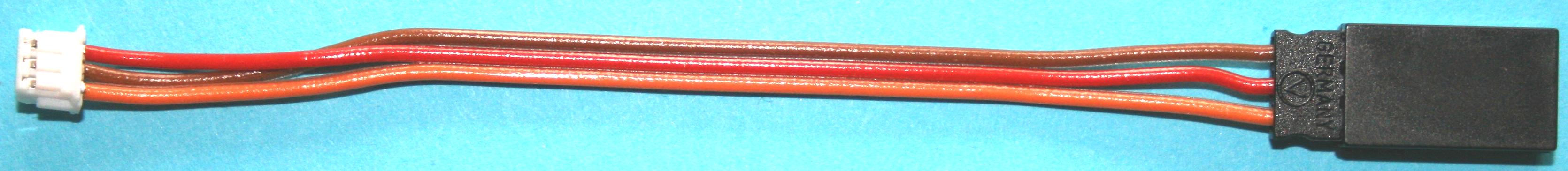 Adapterkabel ZH-Buchse -> |
JR-Servokupplung, 100 mm,
0,14 mm², PVC-Litze, flach, lose
- Made in Germany -