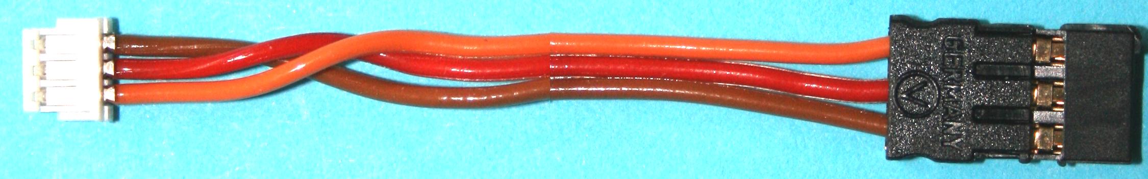 Adapterkabel JR Empfänger -> ZH-Buchse |
30 cm, 0,14 mm², PVC-Litze, flach, lose
- Made in Germany -