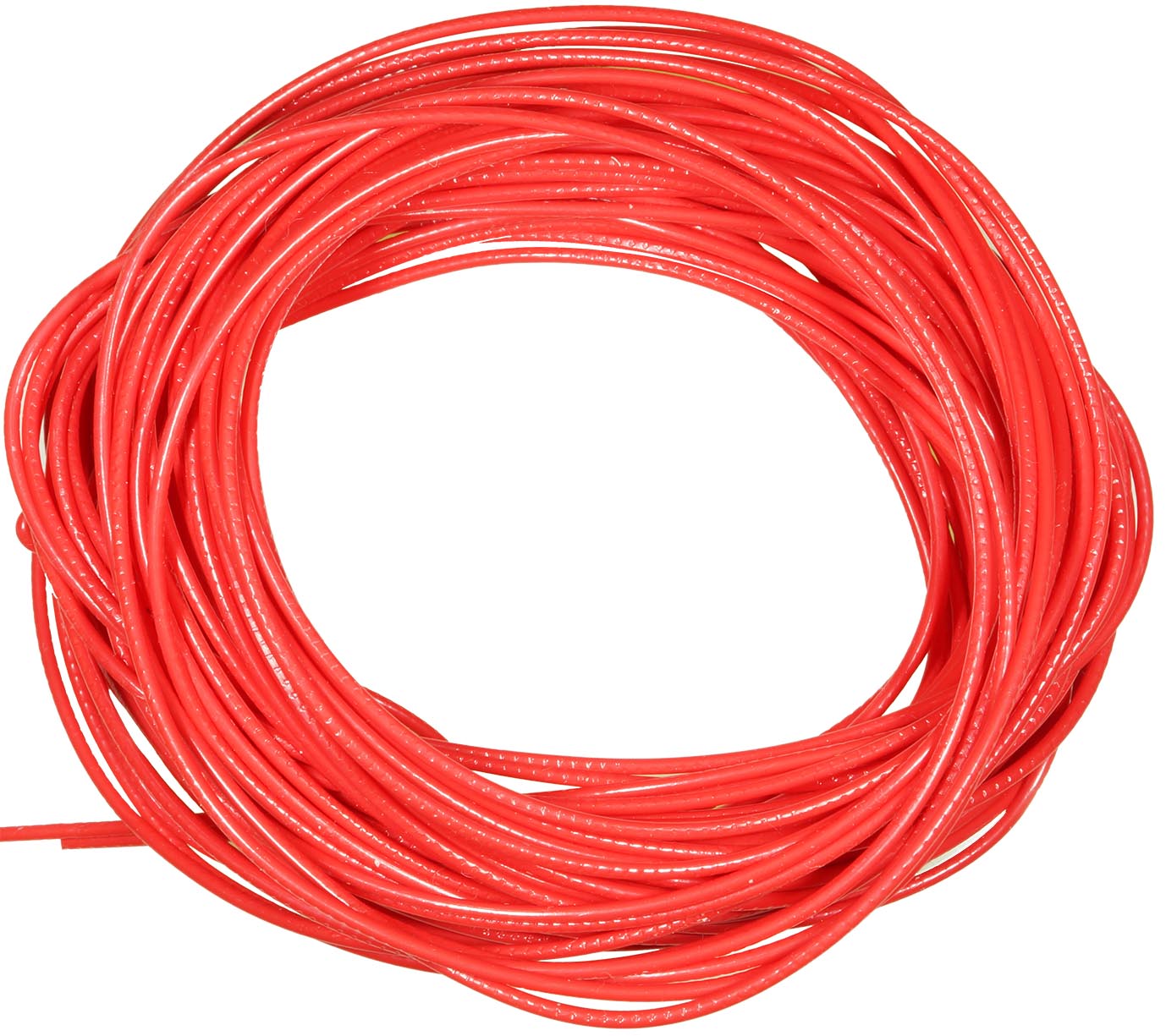 PTFE-Litze 1 x 0,23 mm², AWG 24, 10 m |
 versilbert, rot, max: 48 V, 4,5 A
- Made in Germany -