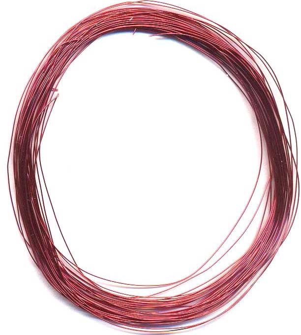 Kupferlackdraht, rot, lötbar |
D = 0,2 mm, 0,031 mm², 0,52 ohm/m,
Strom: 0,7/1,0A, Länge: 5 m, PE-Beutel
- Made in Germany -
