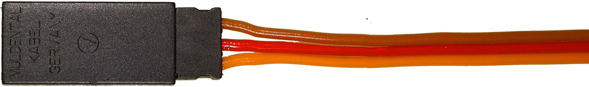 Servogegenkabel JR, 30 cm |
0,14 mm², PVC-Litze, flach, verpackt
- Made in Germany -
