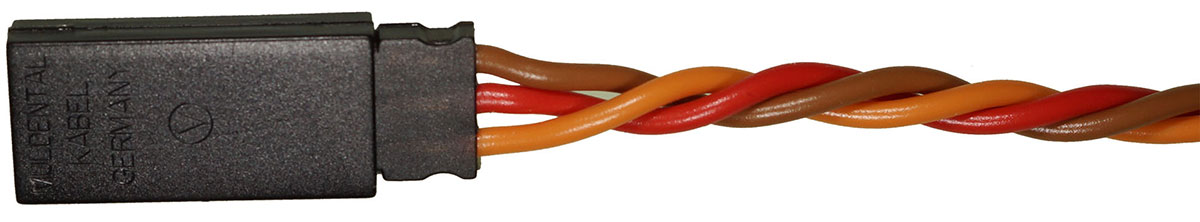 Servogegenkabel JR, 100 cm |
0,25 mm², PVC, verdrillt, verpackt
- Made in Germany -