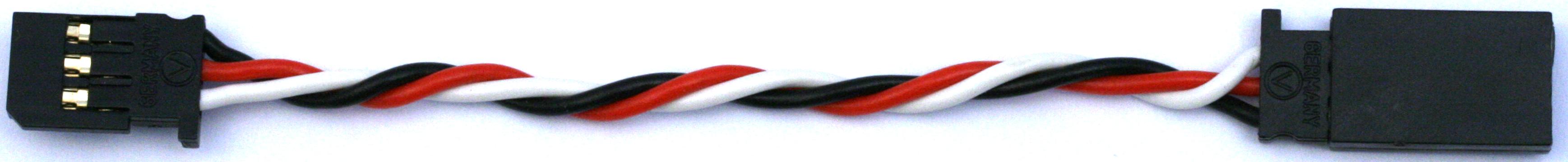 Verlängerungskabel Futaba, 25 cm |
0,25 mm², PVC-Litze verdrillt, verpackt
- Made in Germany -