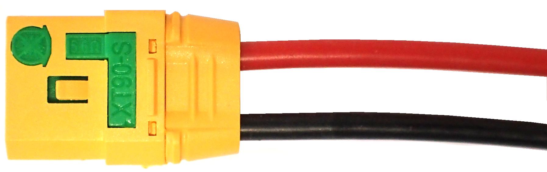 Akkukabel XT90S, Antiblitz |
6,0 mm², Silikonlitze, 30 cm, verpackt 
- Made in Germany -