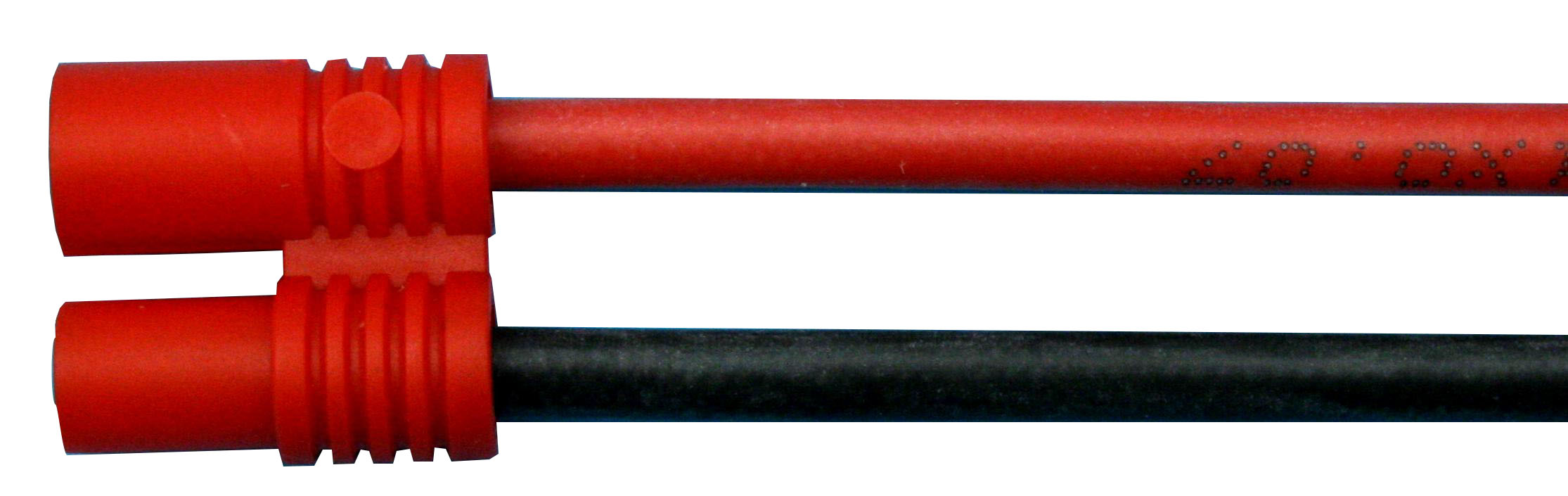 Akkukabel mit 3,5 mm Goldsteckverbinder |
Stecker Pluspol rot, Buchse Minuspol sw, 
2,5 mm², Silikonlitze, 30 cm, verpackt, 
- Made in Germany -