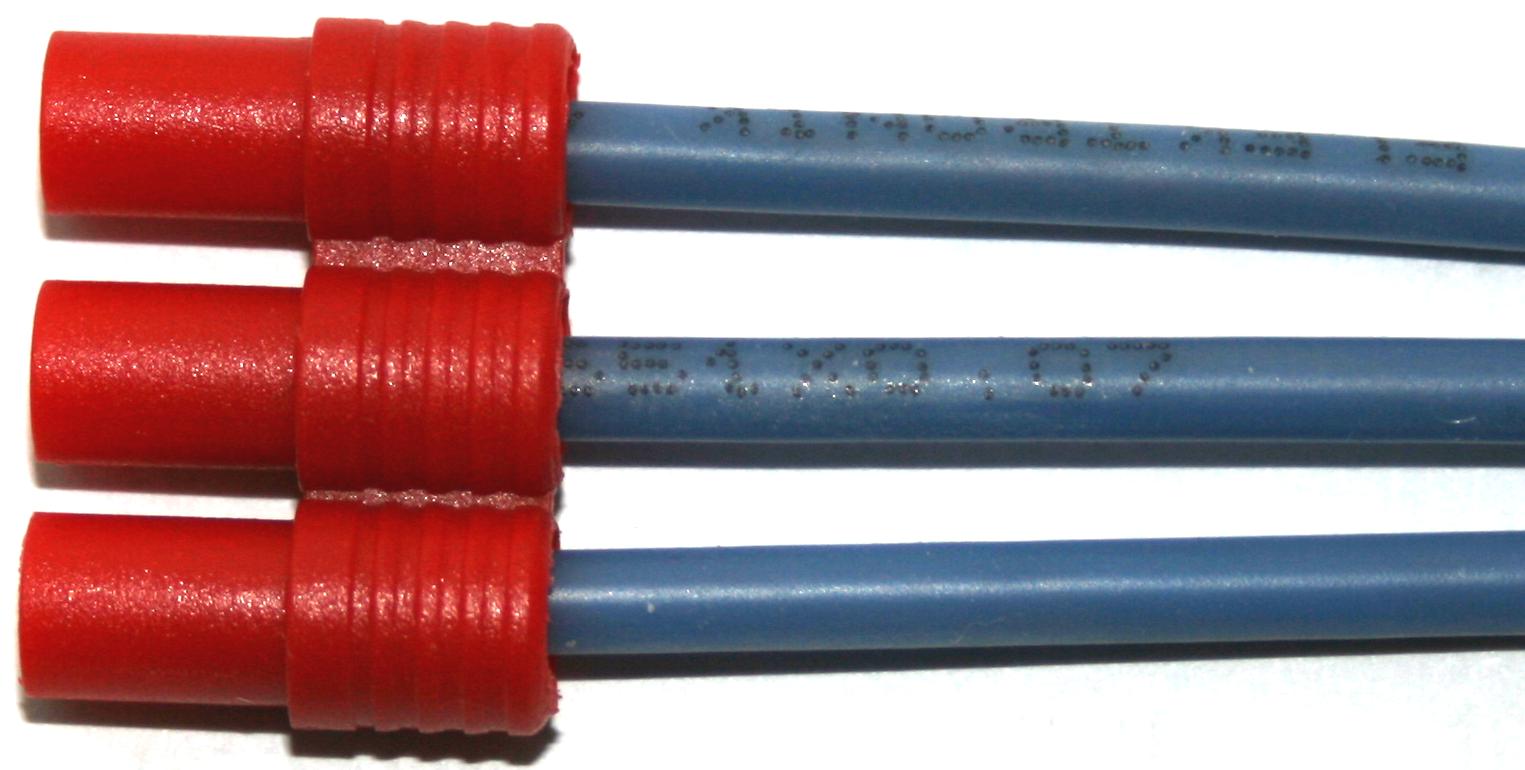 Gegenkabel für Brushlessmotoren, Buchse |
2,5 mm² mit 3,5 mm Buchse vergoldet, 
Silikon (rot, schwarz, gelb), 20 cm, verpackt
- Made in Germany -