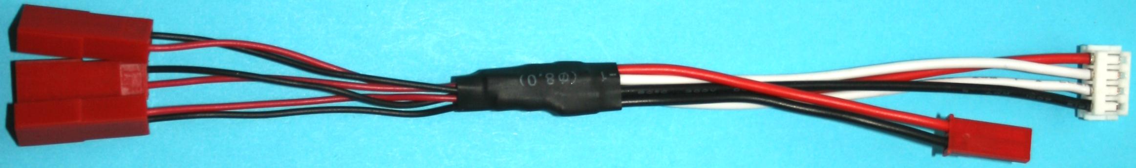 Ladeadapter für 3 BEC-1-S-Akkus |
0,25 mm², PVC., mit 4-pol. EH-Buchse,
mit BEC-Ladebuchse
15 cm, lose