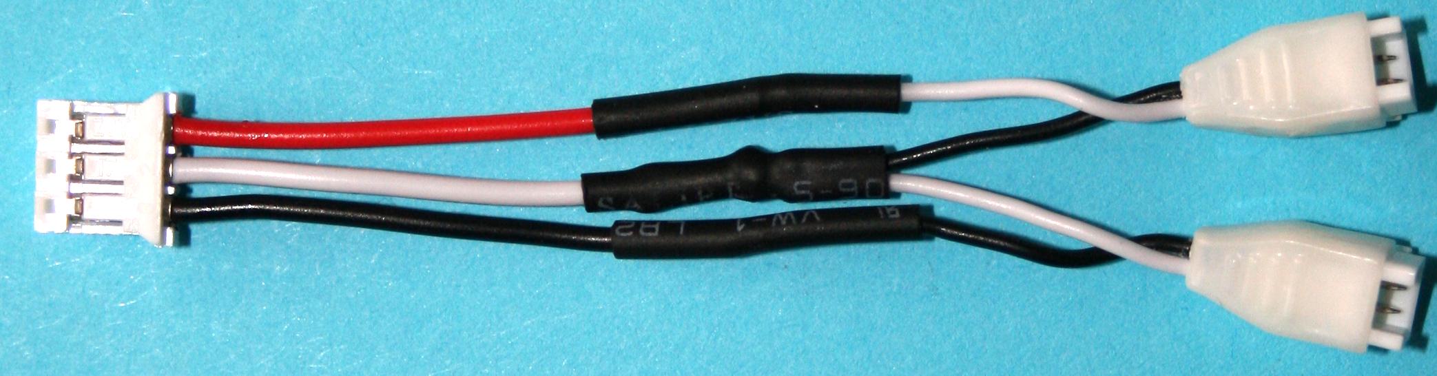 Y-Kabel für UMX-Beast, 2 x 1S-Lipo |
0,25 mm², Silikon, 15 cm, verpackt