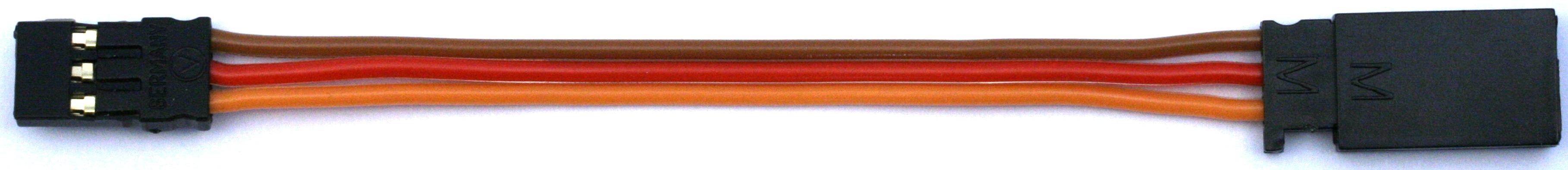 Verlängerungsadapterkabel JR > Futaba |
0,25 mm², flach, PVC, 18 cm, verpackt
- Made in Germany -