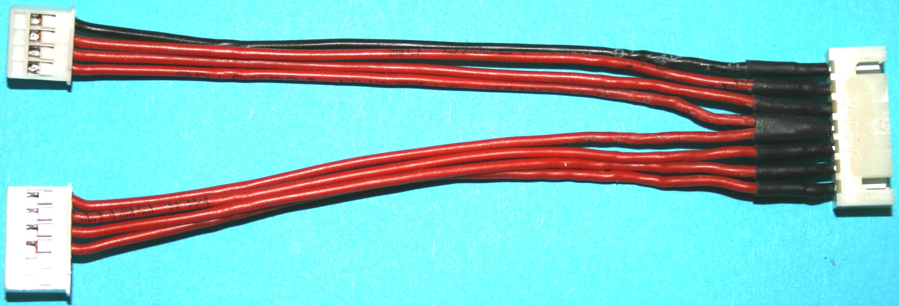 Balancer-Adapterkabel |
FTP-Buchse auf XH-Stecker, 
3 x 0,25 mm², Silikon, 10 cm, verpackt, 
für 2-Zeller, 
- Made in Germany -