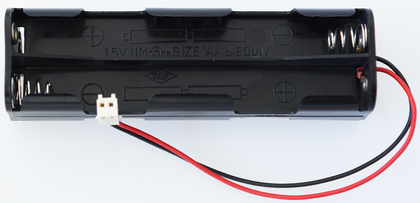 Akkubox für Futabasender |
8 Mignonzellen im Würfel, 
0,25 mm², PVC, 9 cm, verpackt 
- Made in Germany -