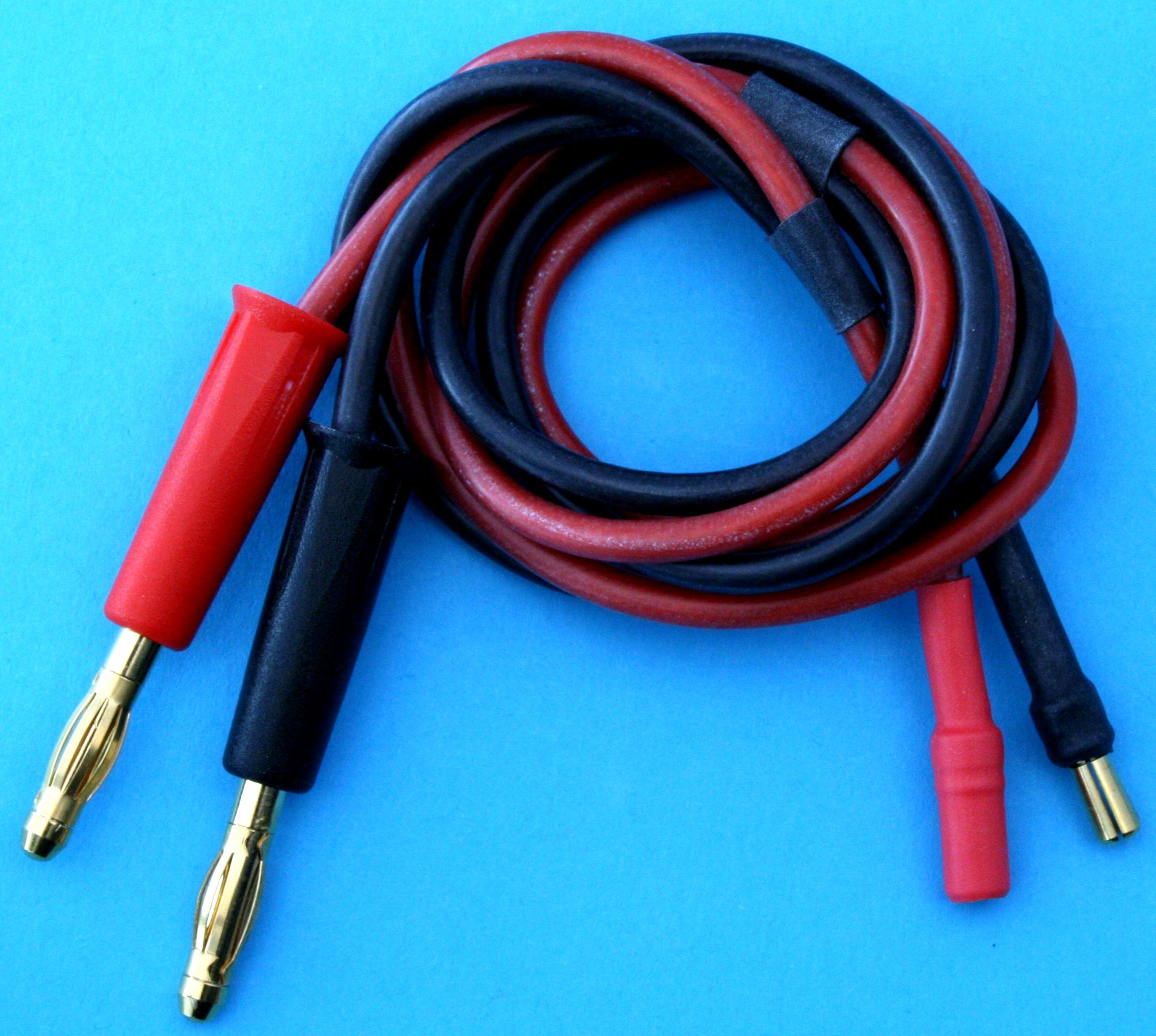 3,5-mm-Akkuladek., geschlitzte Stecker |
Stecker Minuspol schw., Buchse Pluspol  rot, 
2,5 mm², Silikon, 50 cm, verpackt, GEHÄRTETE KONTAKTE!
- Made in Germany -