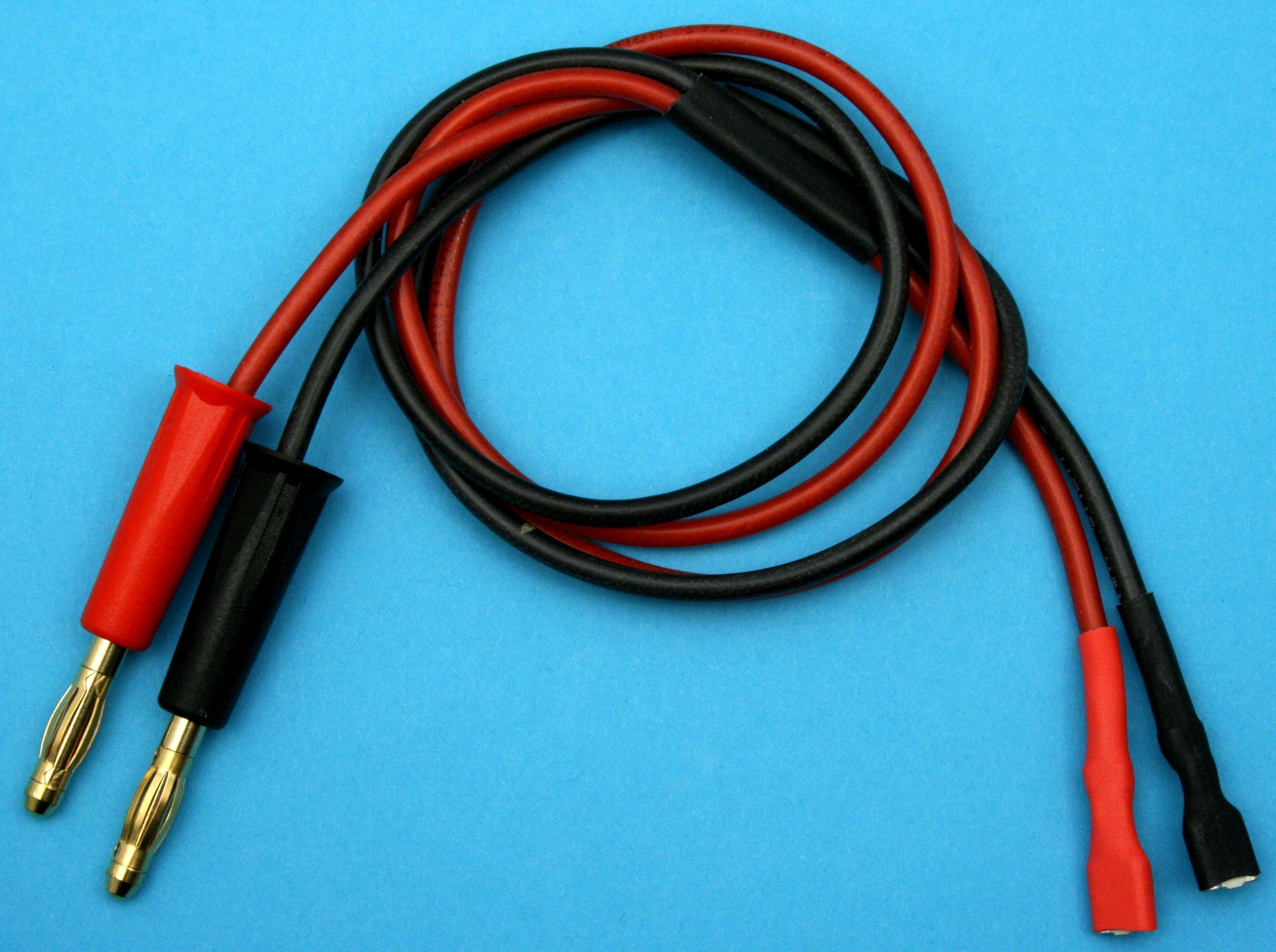 4,8 mm Akkuladekabel mit 4,8 mm Flachst. |
1,5 mm², Silikon, 50 cm, verpackt 
- Made in Germany -