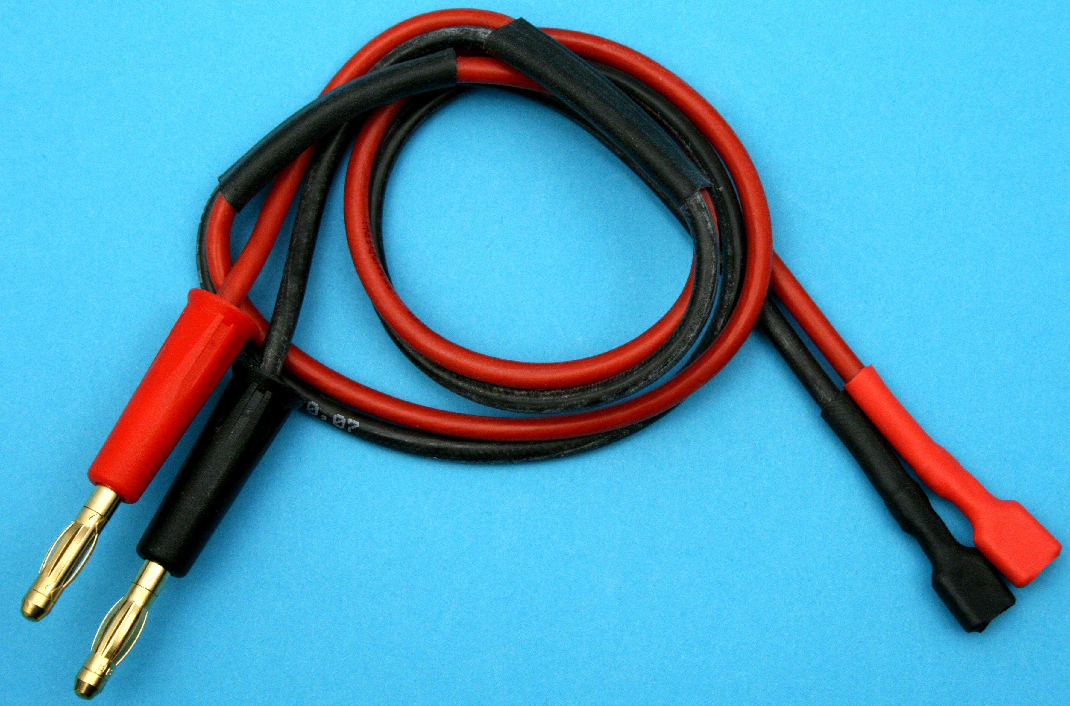 6,3 mm Akkuladekabel mit 6,3 mm Flachst. |
2,5 mm², Silikon, 50 cm, verpackt 
- Made in Germany -