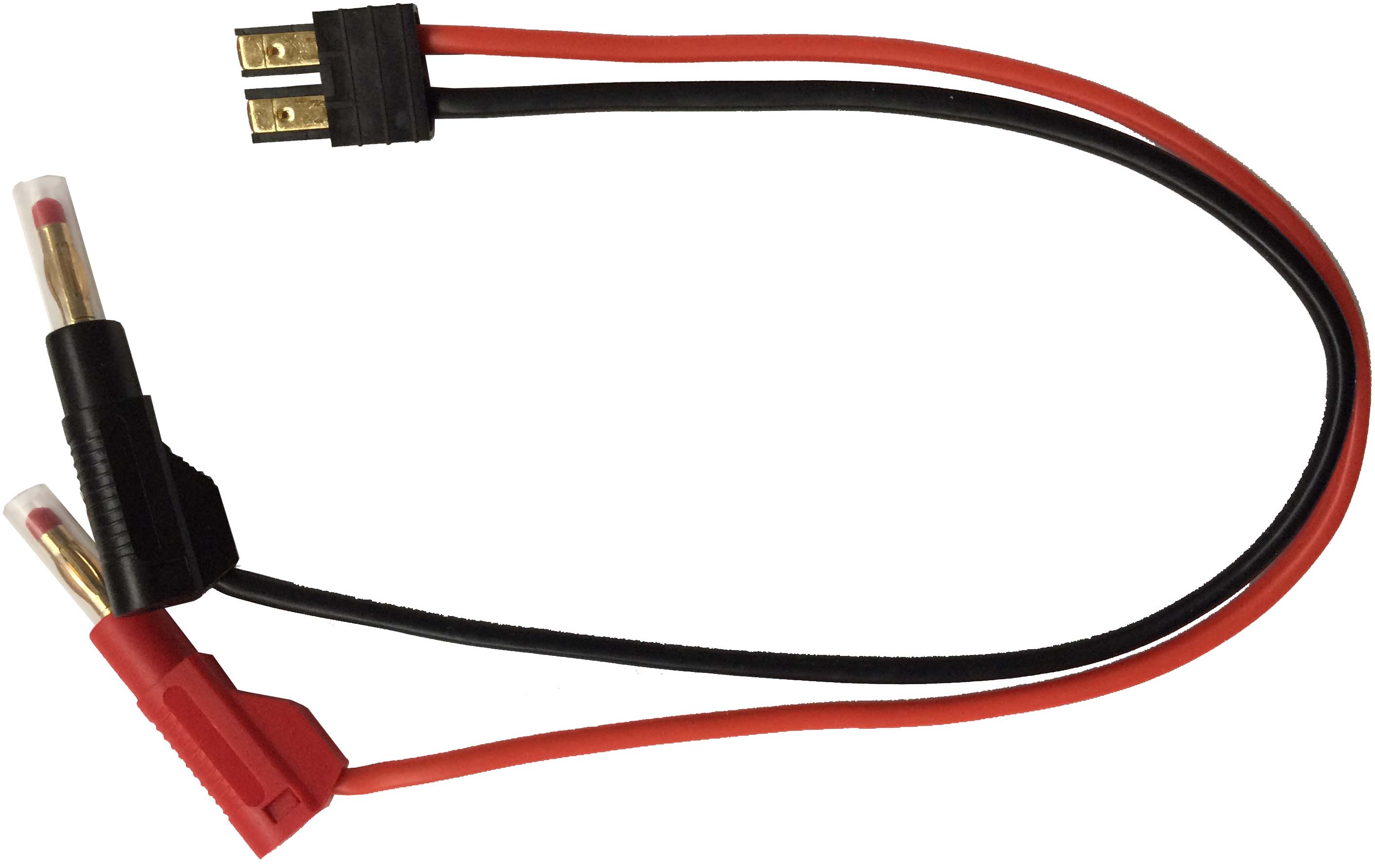 TRX-Akkuladekabel |
mit stapelbarem 4-mm-Laborstecker
AWG 14, Silikon, 300 mm, verpackt