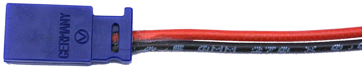 Empfängerakkugegenkabel Futaba |
0,5 mm², Silikon, 30 cm, Blisterpack, 
BLUE-LINE-SILIKON - Made in Germany -