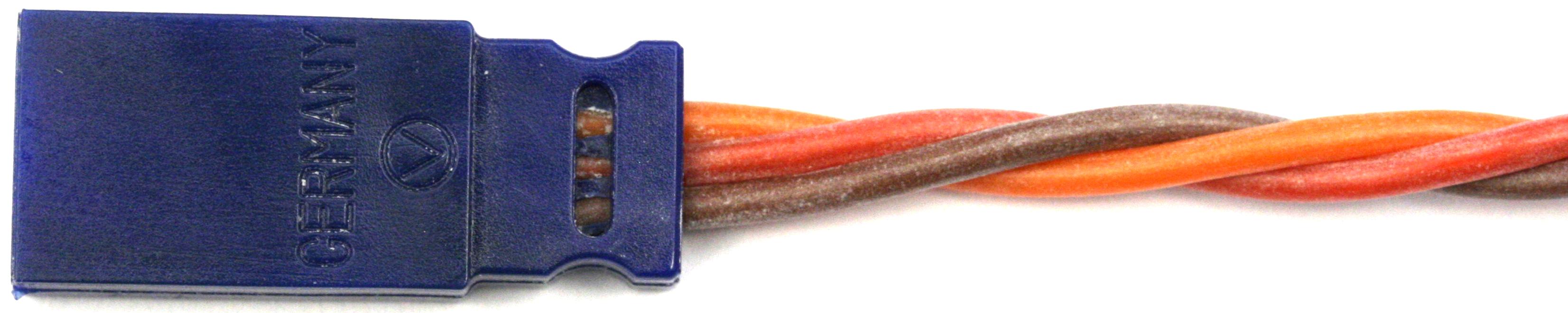 Servogegenkabel JR, 100 cm |
0,25 mm², Silikonlitze, verdrillt, verpackt
BLUE-LINE-SILIKON - Made in Germany -