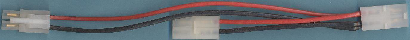 JST-T-Kabel (2 Kyosho-Akkus parallel) |
1,50 mm², Silikon, 20 cm, lose 
- Made in Germany -