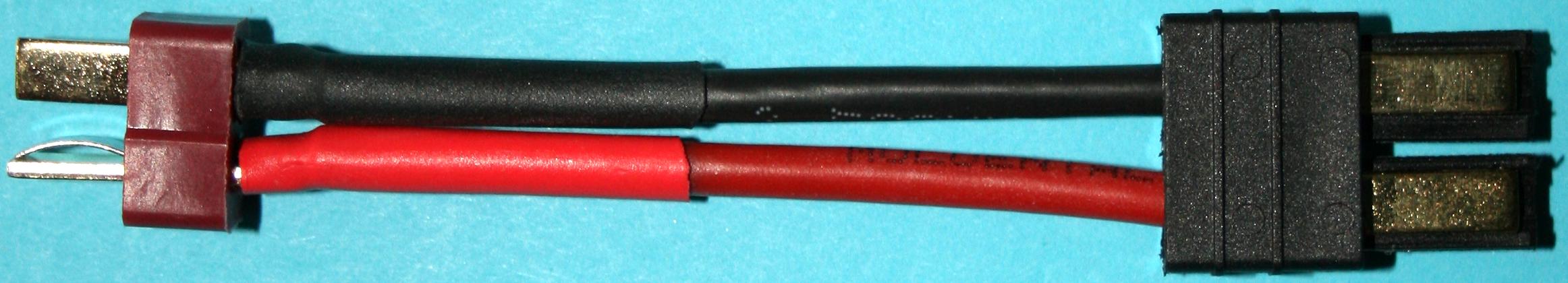 Adapterkabel T-Stecker auf TRX-Stecker |
2,50 mm², Silikon, 10 cm, lose 
- Made in Germany -