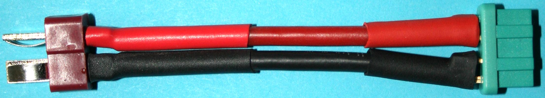 Adapterkabel T-Stecker auf grüne |
Doppelkontakt- Hochstrombuchse, 
2,5 mm²,
Silikon, 70mm, lose
 - Made in Germany