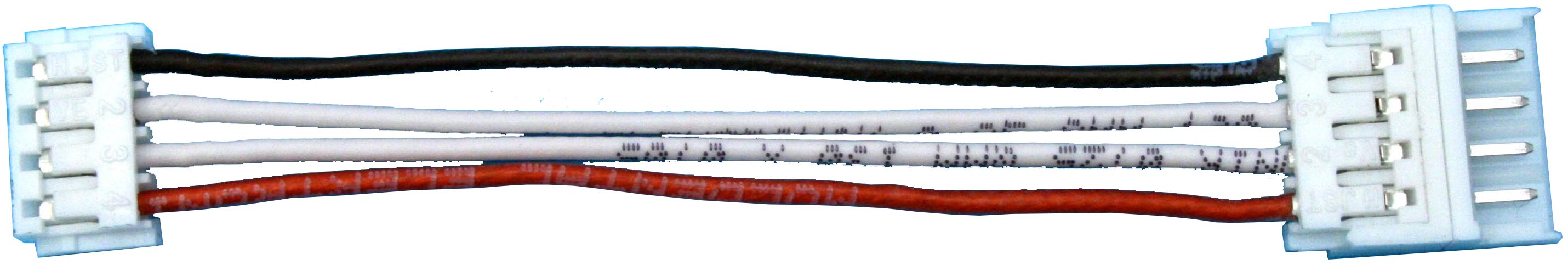 Polyquest-Akkukabel, 5-polige Buchse, 
0,25 mm², PVC, 12 cm, für 2-4 Zellen, lose 
- Made in Germany -