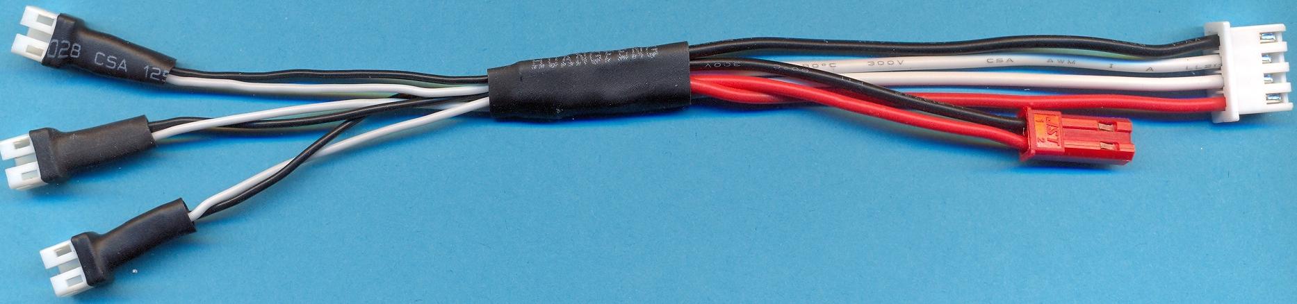 Ladeadapter für 3 MCPX-1-S-Akkus |
0,25 mm², PVC, 15 cm, lose 
XH-Anschluss