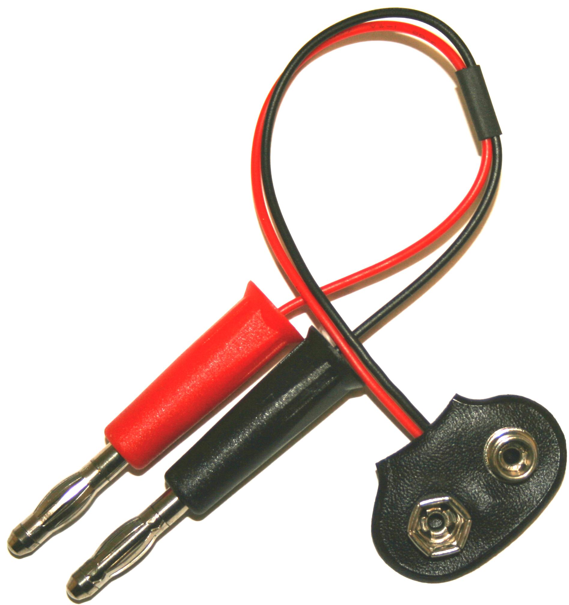 Akkuladekabel für 9-Volt-Akku |
0,25 mm², PVC, 10 cm, lose 
- Made in Germany -