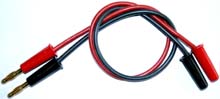 4-mm-Verlängerungskabel |
Bananenstecker -> Bananenkupplung 
2,5 mm², Silikon, 50 cm, lose 
- Made in Germany -