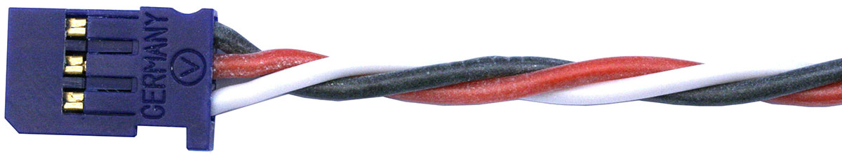 Servoanschlusskabel Futaba |
0,50 mm², Silikon, 30 cm, verdrillt, lose 
BLUE-LINE-SILIKON - Made in Germany -
