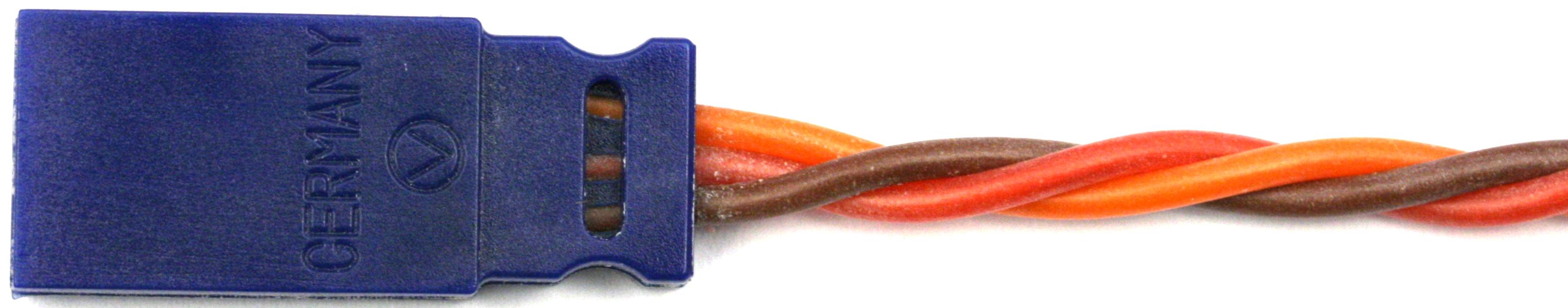 Auslaufartikel!
Servogegenkabel JR, 0,14 mm² |
Silikon, 30 cm, verdrillt, lose
BLUE-LINE-SILIKON - Made in Germany -