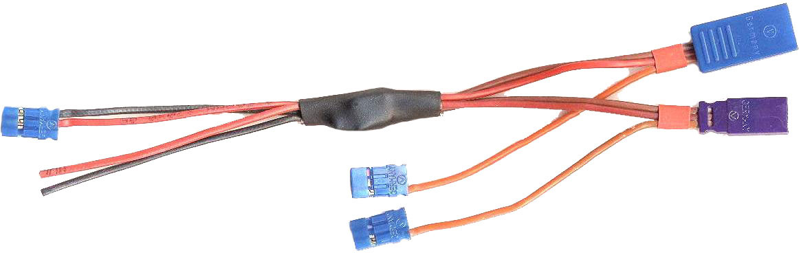 Direktstromversorgungskabel JR |
0,5 mm², Silikon, 150 mm, lose, 
für 2 Stck. Servos 1. Kanal über Y-
Hochleistungsblock, und 1 x Servo 2. Kan.
Transponderanschluss 
BLUE-LINE-SILIKON - Made in Germany -