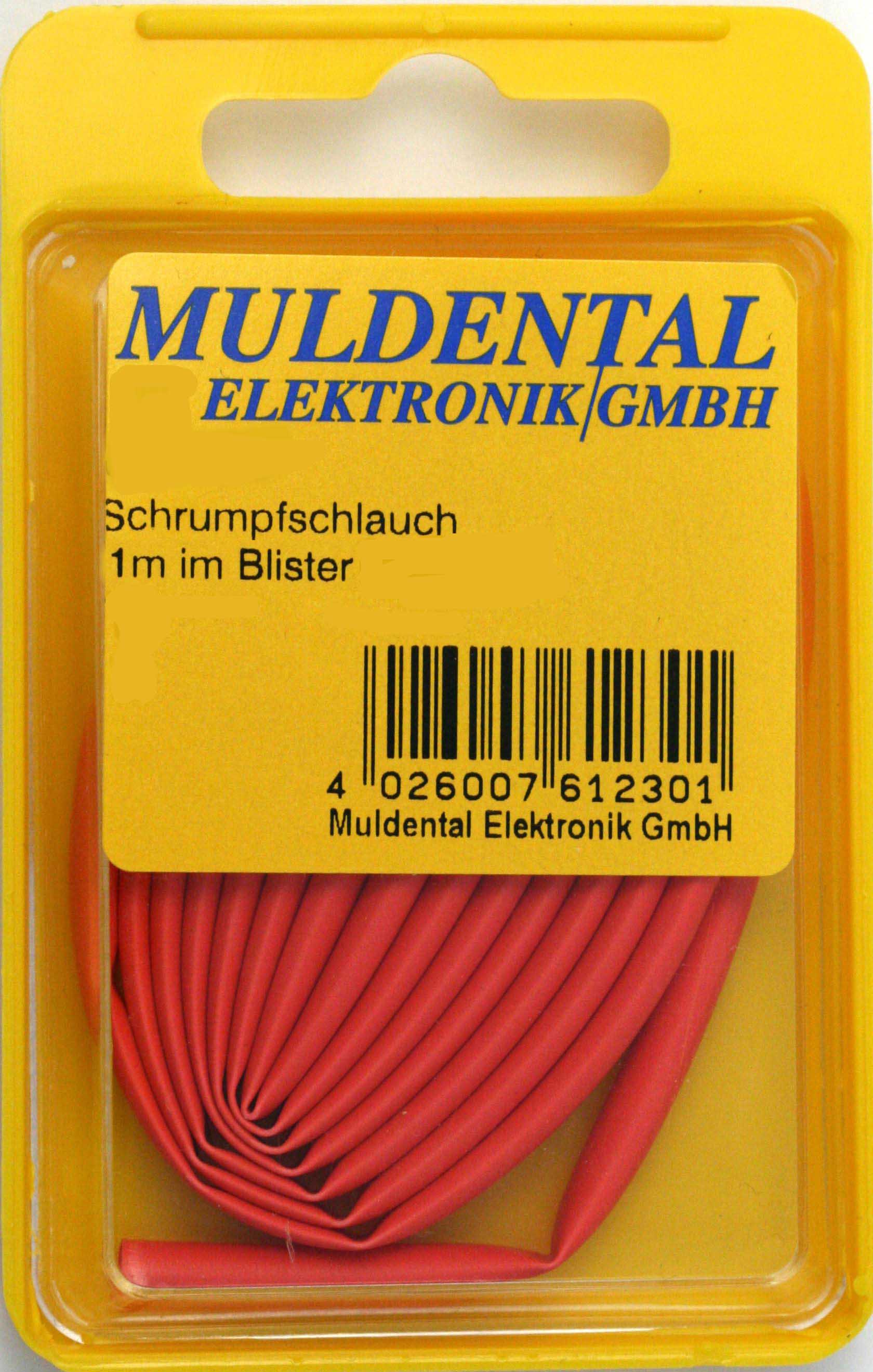 Schrumpfschlauch 3,2 mm |
rot, verpackt, 1 m, polyolefin, 
selbst verlöschend, Rate 2:1