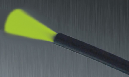 Lichtleitkabel (Glasfaserkabel), 5 m, 2,2 mm |
mit schwarzer PVC-Ummantelung, 
für besonders starke Lichtausbeute