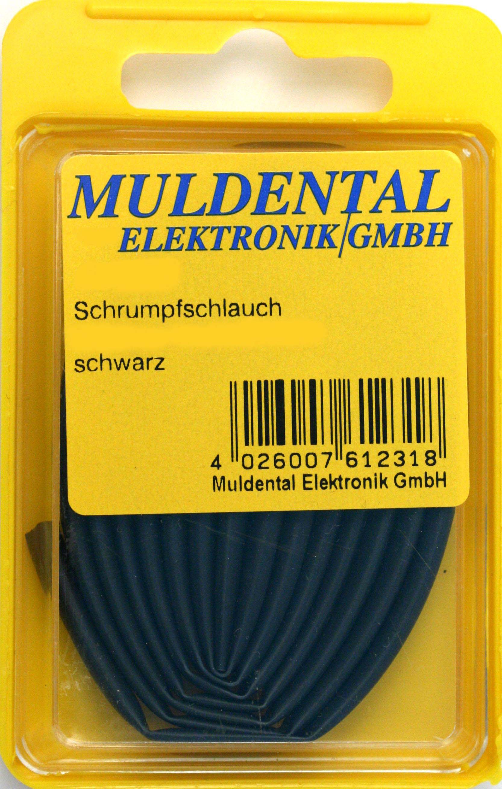 Schrumpfschlauch 12,0/4,0 mm, schwarz |
mit Innenkleber, Blisterpack, 1 m, 
polyolefin, selbst verlöschend, Rate 3:1