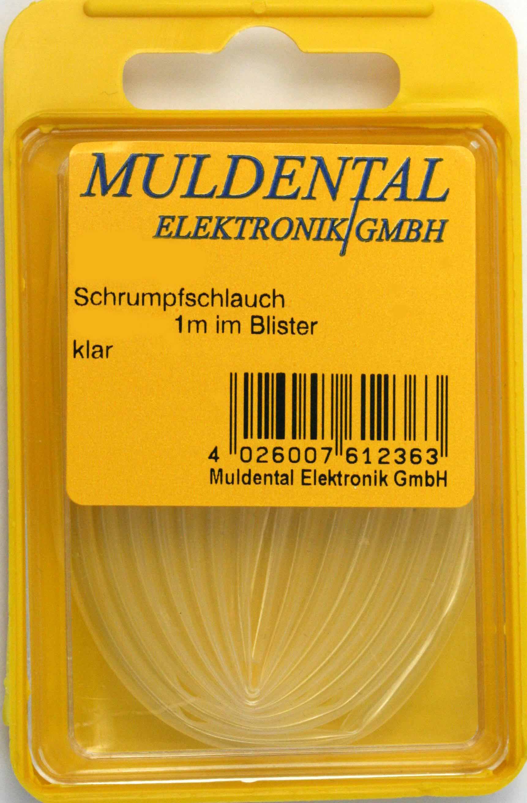 Schrumpfschlauch 18,0/6,0 mm, klar |
mit Innenkleber, Blisterpack, 1 m, 
polyolefin, selbst verlöschend, Rate 3:1
