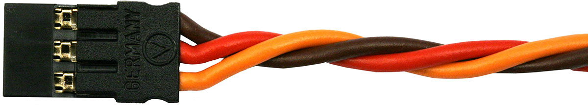 Servoanschlusskabel JR, verdrillt |
0,34 mm², PVC, 150 cm, verpackt
- Made in Germany -