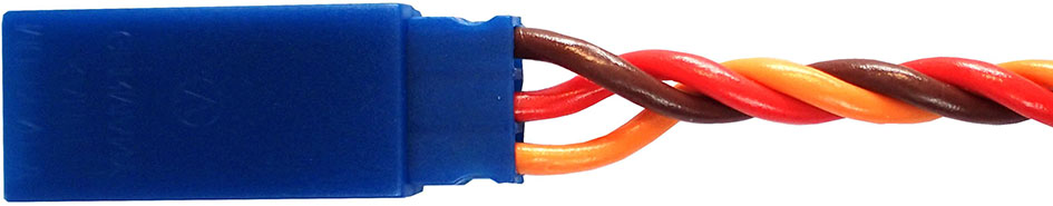 Servogegenkabel JR, 100 cm |
0,35 mm², PVC, verdrillt, verpackt
BLUE-LINE-PVC - Made in Germany -