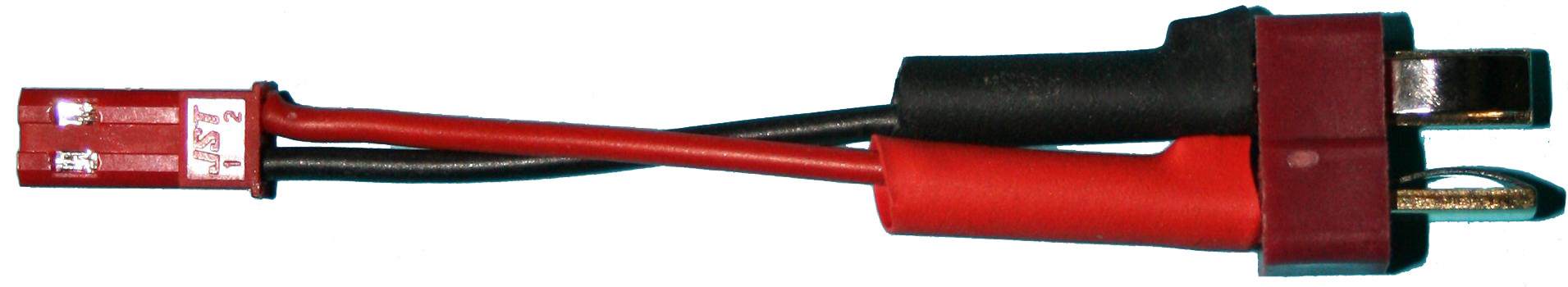 Adapter BEC-Buchse auf T-Stecker | 
0,5 mm², Silikon, 7 cm, verpackt
- Made in Germany -