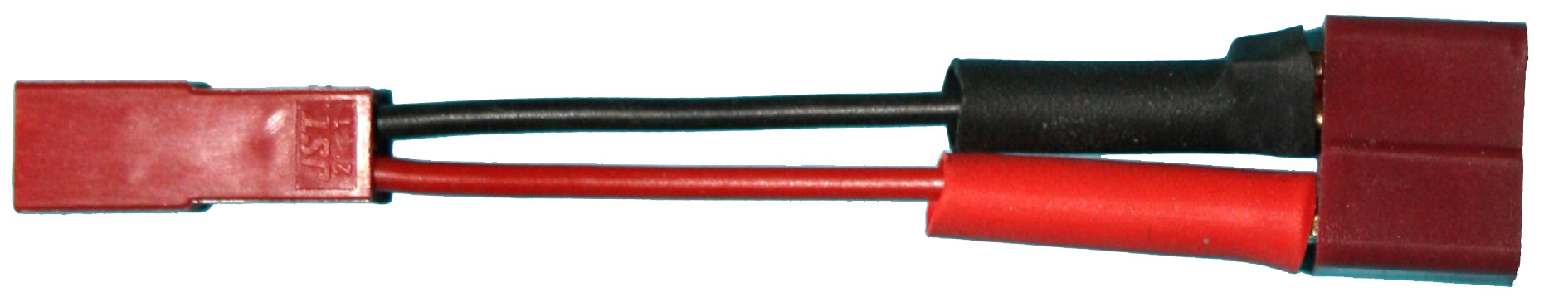 Adapter BEC-Stecker auf T-Buchse | 
0,5 mm², Silikon, 7 cm, verpackt
- Made in Germany -