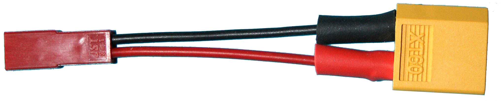 Adapter BEC-Stecker auf XT60-Stecker | 
0,5 mm², Silikon, 7 cm, verpackt
- Made in Germany -