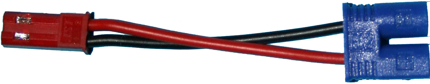 Adapter BEC-Buchse auf EC2-Stecker | 
0,5 mm², Silikon, 7 cm, verpackt
- Made in Germany -