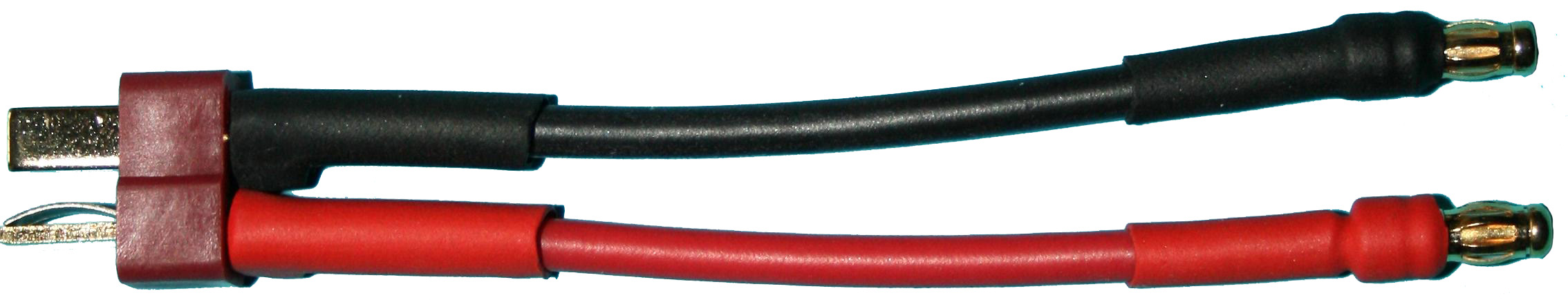 Adapter T-Stecker auf 3,5 mm | Stecker/Stecker, 
2,5 mm², Silikon, 7 cm, verpackt
- Made in Germany -